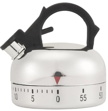 Temporizador de cocina manual, temporizador de cocina gratuito, en forma de tetera con esfera giratoria, cuenta regresiva con campana, accesorio de cocina, gadget para la cocina, cocina