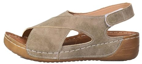 Kilklack sandaler dam – sandaletter dam sommar öppna, fritidssandaler andas strandsandaler Slingback sandaletter lätta utomhussandaler halkfria vandringssandaler mjuka slip-skor