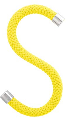 Peppermint Products Loop Hook | Textil-S-KLEIDERHAKEN aus Seil | 5er Set (Gelb)