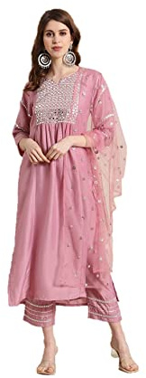 Conjunto kurta para mujer con dupatta india fiesta kurti tops con pantalones palazzo
