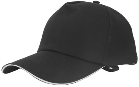 Strukturierte Anti-Strahlungs-Mütze, EMF-Schutzmütze, Leichte, Verstellbare Baseballkappe, Arbeitsmütze, Schwarz