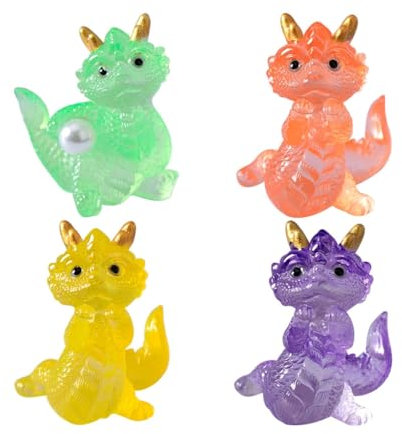 Fcnjsao Cartoon Drachen Ornamente Aus Klarem Kunstharz Chinesisches Sternzeichen Verheißungsvoller Drache Zarte Lustige Drachenfigur