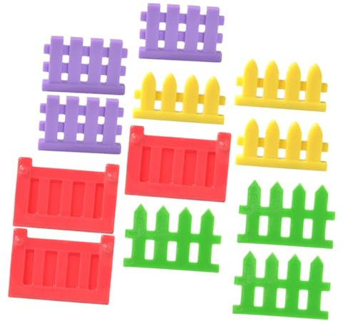 TOYANDONA 24pièces Mini Clôture Résine Colorée Accessoire De Jardinage pour Miniatures Et Maisons De Poupées Décoration Flexible Et Pratique