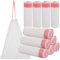 APACALI 10 Rolls Bin Bags 30L, 60 x 70cm 30L Bin Liners, Garbage Bags Drawstring, White Bin Liners for Bathroom,Bedroom,Kitchen,Office and Living Room, 100 Counts