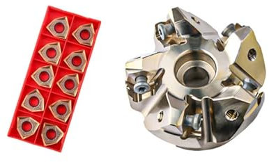 Testa di fresatura for tornio MFWN 90 gradi MFWN90 taglio pesante esagonale a doppia faccia Testa for frese for spianatura Disco for frese ad inserto WNMU 0806(WNMU080608 10pcs,D50R-22-4T)