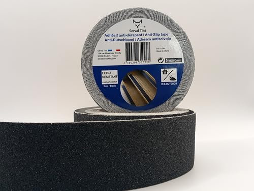 Antidérapant escalier adhésif bande autocollant sol intérieur extérieur extra résistant anti glissement scotch bateau camping car salle de bain (5 cm*5M)