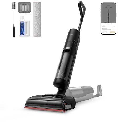 dreame H15 Pro Wet and Dry Vacuum, GapFree AI DescendReach Robotic Arm, Triple Edge Coverage, 21,000Pa Suction, 0 Tangle, Immersive 100°C Brush Wash, 5 min 90°C Drying, 180° Lie-Flat, App Control