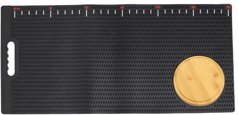 Raprance Tapis de filet de poisson avec planche à découper en bambou, extra large, 81,3 x 40 cm, facile à nettoyer, antidérapant