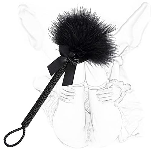 TRQOYTU Plume Chatouilleur Flogger Fouet Érotique Culture Amour Plume Clitoris Récolte Flirt Chatouilleur BDSM Bondage Fessée Paddle Jeu De Rôle Érotique Contraintes De Lit Jouet Sexuel Pour Couples A