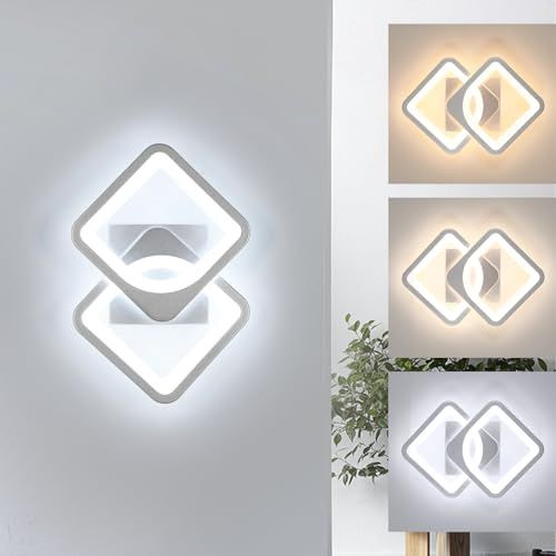 Osairous Aplique de Pared Interior, 21W 2362LM Lámpara de Pared LED, Aplique Moderno con 3 Temperaturas de Color iluminación interior Para Dormitorio, Sala de Estar, Pasillo, Escaleras