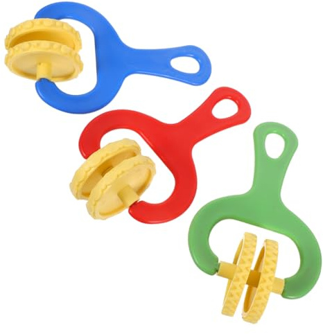 JOINPAYA 3pcs Clay Roller Stamps for Lightweight Handheld Modeling Tools with Decorative Patterns for Preschool Crafts Kindergarten Art Projects and DIY Creativity