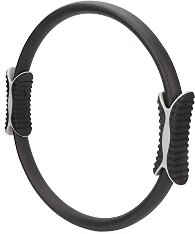 Sxhlseller Thigh Toning Pilates Ring with Non Slip Handle, Ideal for Training and Muscle Strengthening, for Men and Women, Eva Foam GFRP (Black)