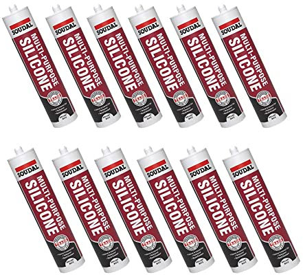 Brilliant White Soudal Trade Silicone Multi Purpose Construction Sealant Acetoxy with Fungicide