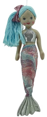 Sweety Toys 13340 Stoffpuppe Meerjungfrau Plüschtier Prinzessin 45 cm türkis