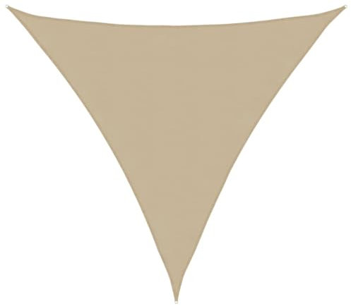 vidaXL Sonnensegel Wasserfest Sonnenschutz Windschutz Sonnendach UV Schutz Garten Terrasse Balkon Oxford-Gewebe Dreieckig 3x3x3m Beige