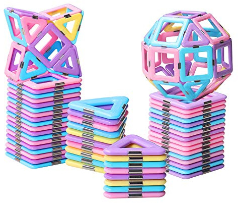 Tolnetr Magnetic Tiles Toys for 3 4 5 6 7 8+ Year Old Girls Boys Toddlers