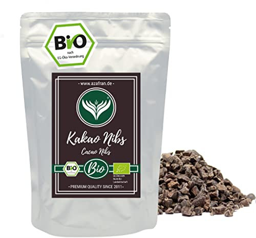Azafran BIO Cacao Nibs roh | Kakaonibs | Nibs aus Kakaobohnen | Kakao Stücke 500g