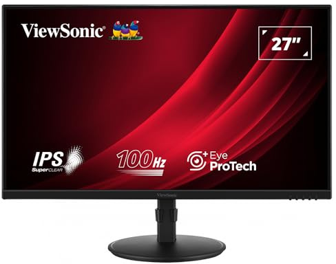 ViewSonic VG2708A-MHD 27 FHD SuperClear IPS LED Monitor with VGA, HDMI, DipsplayPort, Speakers and Full Ergonomic Stand
