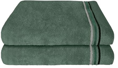 Schiesser Duschtuchset Skyline Color - 2-teilig - 70 x 140 cm - Dunkelgrün