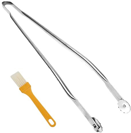 1 Pièce Pince Grill Up Pour Grille Viande, Pince Saucisse Barbecue Roulette, Grill'up Pince Rotative Barbecue, Pince Bbq A Roulette Inox, Pince À Retourner Les Saucisse, Pince A Saucisse À Roulettes