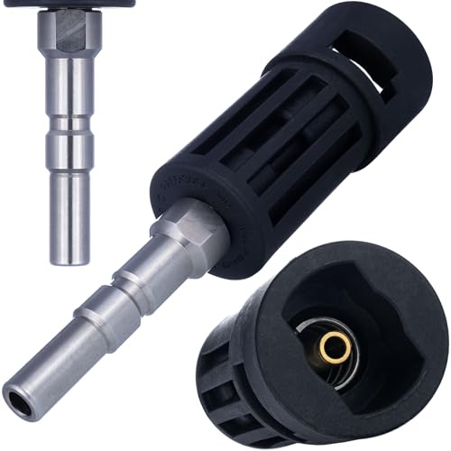 QC/D12-adapter – adapter för högtryckspistol med Kärcher K Bayonet-fäste | 160 bar, 60 °C, robust | Reservdel för högtryckstvätt Nilfisk Kranzle K2160 TS K2195 TS K2175 TS