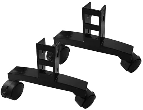 XIUsheUA 1Pair Bracket Infrared Heating Panel Stand Feet Bracket Portable Infrared Heater Adjustable Legs Stands With Wheel Easy Movement for Heaters, Radiators(Black)