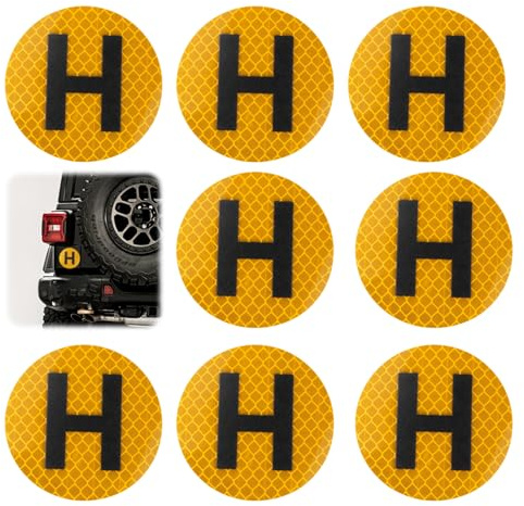 Pack de 8 Pegatina Vehículo Histórico Homologada, Distintivo Vehiculo Historico Reflectante, Exterior Reflectante Coche y Moto, 60 mm de diámetro, Vinilo Adhesivo Vehículo Histórico