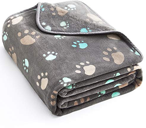 ALLISANDRO® Super Softe Warme und Weiche Decke für Haustier Hundedecke Katzendecke Fleece-Decke/Tier Schlafdeck Überwurf für Hundebett Sofa und Couch- Gr. 200x150cm, Grau