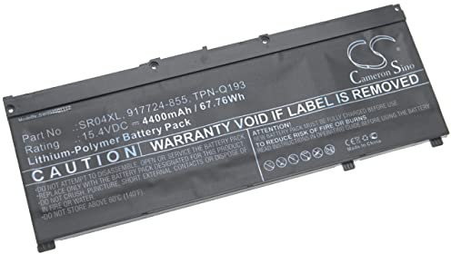 vhbw Battery compatible with HP Pavilion Power 15-CB525TX, 15-CB534TX, 15t-cb2000, ZHAN 99 G1 Laptop (4400 mAh, 15.4 V, Li-polymer)