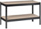 SCHULTE Regalwelt Schwerlastregal mit 2 Holzböden, 43x100x40 cm (HxBxT), Traglast pro Ebene ca. 150 Kg, schwarz-Struktur, Lagerregal, Kellerregal, Werkstattregal, Steckregal