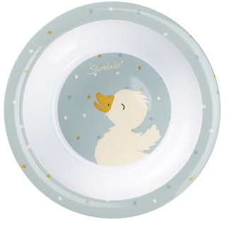 Kinder Schale Ente Edda Lou mit rutschfester Unterseite, für Jungen und Mädchen, ideal für Brei, Obst und den Snack zwischendurch