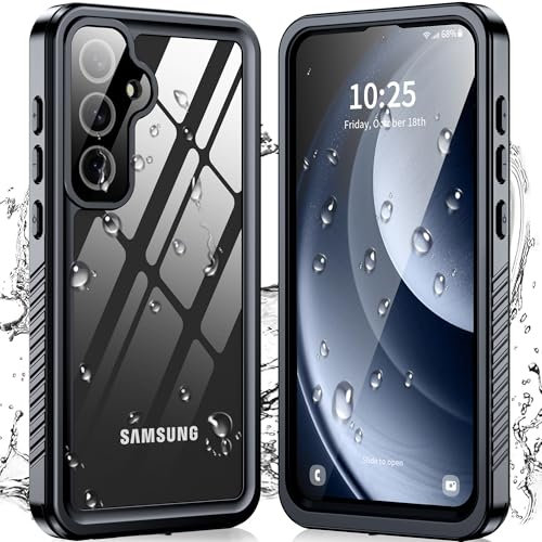 ANTSHARE for Samsung Galaxy S24 FE Case, IP68 Waterproof with Built-in Screen/Camera Protector, 360° Full Body Sealed Protective Shockproof Underwater Case for S24 FE 5G - Black