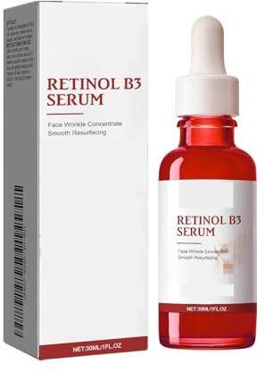 Siero Retinolo per Viso 30ml,Facial Serum B3,Siero di Retinolo,Siero Concentrato Anti-Rughe,Retinol Serum,Siero Viso Anti-invecchiamento,Restringe Efficacemente i Pori,Per Tutti i Tipi di Pelle