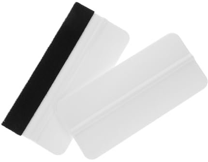 HORIALENCE 2 Pezzi Raschietto per pellicole Levigazione finestra avvolgimento avvolgere attrezzo racla in feltro avvolgente in vinile spatola in vinile plastica bianca