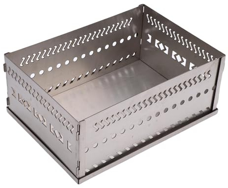 Elprico Cesta de Piedra de Sauna de Sauna de 50 Kg Cesta de Piedra de Acero Inoxidable para Estufa de Leña y Caja de Fuego de Carbón (SL 300)