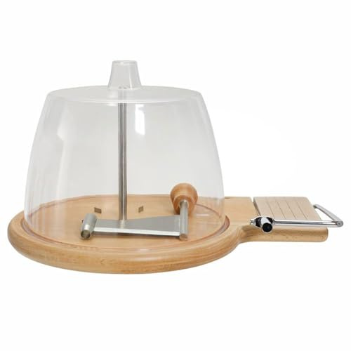Cheese Curler Wheel Stainless Steel Cheese Shaver,Tete de Moine,Girolle & Chocolate,Made for Tête de Moine to Create Beautiful Rose-Shaped Cuts Revealing (With lid)