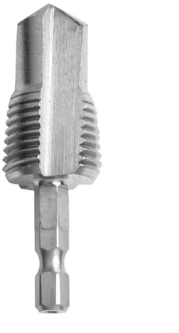 Zilimontt Punta per trapano filettata a tre lame 3 in 1 per tubi PPR, 20 mm e 25 mm, strumento per maschiatura, foratura ed espansione, compatibile con tubi dell'acqua esagonali a 4 e 6 punti (20 mm)
