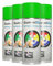 Gummi Dip Sprühfolie, Neon Spray, 4er Set, 4x400 ml (Neon Grün)