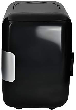 MALATEC Mini Kühlschrank & Warmhaltebox 4 Liter Kühlbox 12V + 220V Weiß/Schwarz 5794, Farbe:Schwarz/black