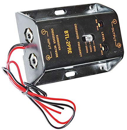 Crossover elettronico per SUBWOOFER con 3 tagli di frequenza Ingresso/uscita RCA Regolazione di guadagno canali separati.