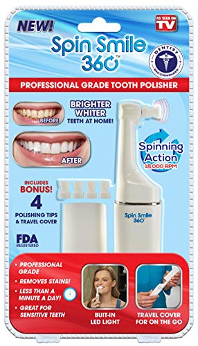 Spark Innovators Spin Smile 360 - Professional Grade Tooth Polisher & Whitener - As Seen on TV