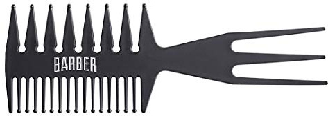 BARBER MARMARA Barbershop 034 - Peine de peluquería para cabello y barba, resistente, flexible, antiestático, peine de doble cara, resistente al calor