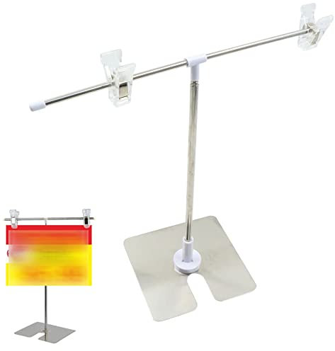 fuxunamz Porte affiche Stand présentation publicitaire - Sol petit présentoir en acier inoxydable, support réglable A3 A4, d'affichage d'information pour les mariages, salons, vente au détail, menus