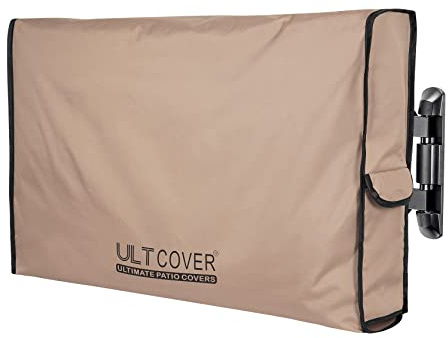 ULTCOVER Waterproof Outdoor TV Cover for 55-59 inch Outside Flat Screen Televisions with Mounts and Stands