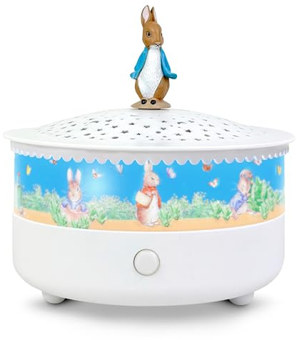 Trousselier 6260816 Sternenhimmel-Nachtlicht mit Musik, Peter Hase, Schlummerlicht mit Schreifunktion, Sternenlicht, Einschlafhilfe, Spieluhr für Kinder