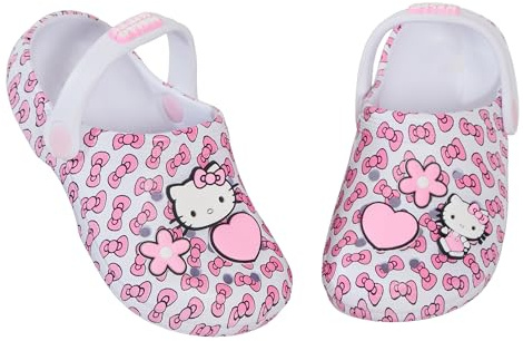Hello Kitty Zoccoli da ragazza sandali con ciondoli distintivi per bambini indoor scarpe da esterno cursori con cinturino alla caviglia, Multi, 30 EU