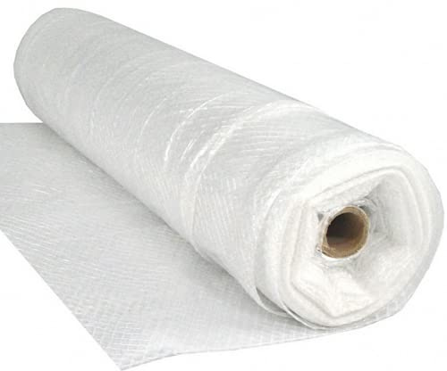 Farm Plastic Supply - Dura Skrim String Reinforced Clear Plastic Sheeting - 10 Mil - (40' x 30') - UV-Rated Extra Heavy Duty Poly Film Tear Resistant, Vapor Barrier Polyethylene Roll for Construction…