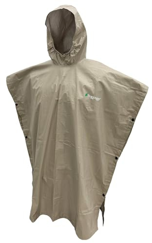 FROGG TOGGS Ultra-Lite2 Youth Waterproof Breathable Poncho, Youth Khaki, One size