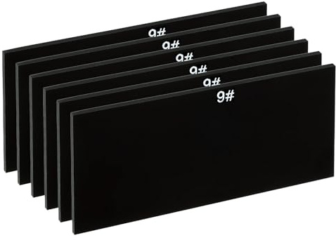 PATIKIL Welding Len Shade 9 Glass 4-1/4x 2, 6 Pack Hardened Glass Black Darkening Filter Plates Covers Replacement for Weld Helmet Hood