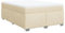 vidaXL Boxspringbett mit Matratze, Bett mit Bettfüße Matratzenauflage, Doppelbett für Schlafzimmer, Polsterbett Bettgestell Lattenrost, Creme 140x200cm Stoff